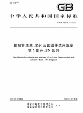 鋼制管法蘭、墊片及緊固件選用規(guī)定 第1部分：PN系列國標(biāo)/T 43079.1-2023
